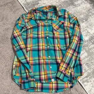 US Polo Assn. Plaid Button Down Top size S